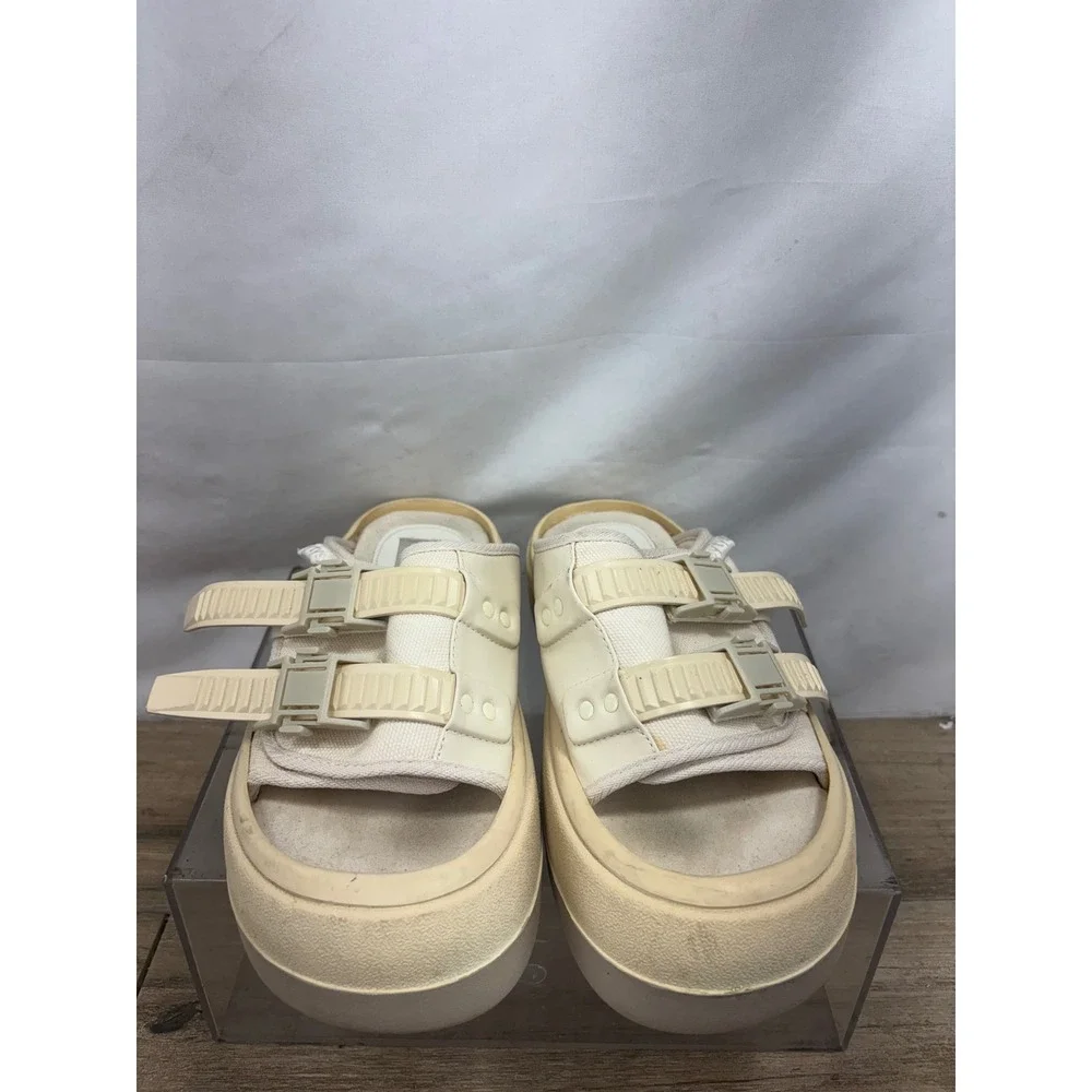 Eytys Capri CCE Cream Platform Sandals Mens 7.5 Buckle Strap Slides Chunky Mules